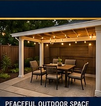 Peaceful outdoor patio